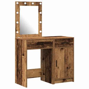 vidaXL Table de Toilette avec tiroir 2 pcs Marron 50 x 41 x 135 cm