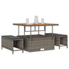 vidaXL Ensemble de salle à manger pour jardin Gris polyrotin