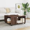 vidaXL Table basse ch&ecirc;ne marron 80x80x40 cm bois d'ing&eacute;nierie