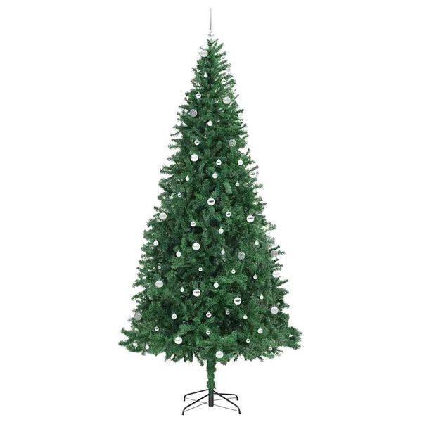 vidaXL Sapin de No&euml;l artificiel Vert 300 cm PVC, m&eacute;tal et plastique