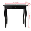 vidaXL Table console MDF Noir
