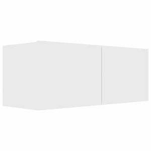 vidaXL Meuble TV Blanc 80x30x30 cm Bois d'ing&eacute;nierie
