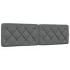 vidaXL Coussin de t&ecirc;te de lit gris fonc&eacute; 180 cm tissu