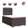 vidaXL Sommier &agrave; lattes de lit avec matelas Marron fonc&eacute; 120x200 cm