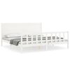 vidaXL Cadre de lit sans matelas blanc bois massif de pin