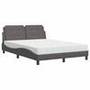 vidaXL Cadre de lit sans matelas Zadar gris 140x190 cm similicuir