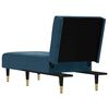 vidaXL Chaise longue bleu velours