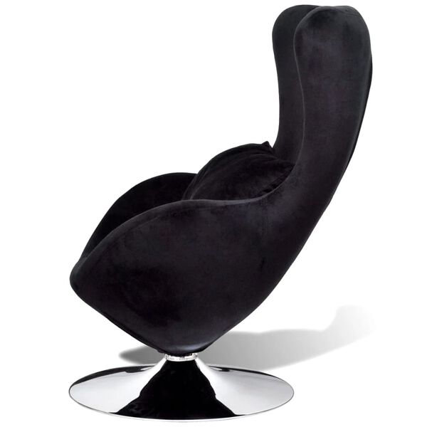 vidaXL Fauteuil en forme d’œuf noir