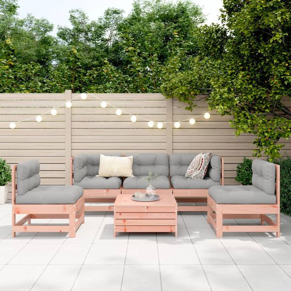 vidaXL Salon de jardin 6 pcs bois massif sapin de douglas