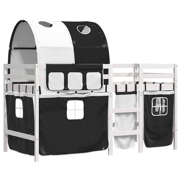 vidaXL Lit mezzanine enfants avec tunnel sans matelas 90x190 cm