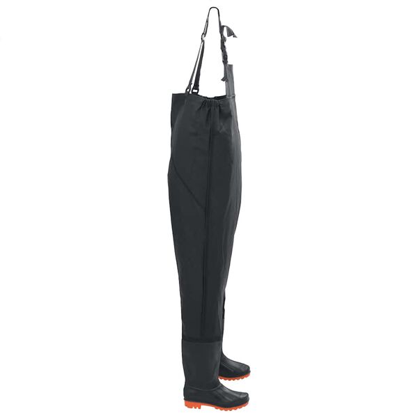 vidaXL Cuissardes avec bottes noir taille 42