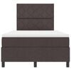 vidaXL Lit &agrave; ressorts avec matelas Marron fonc&eacute; 120 x 190 cm tissu