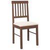 vidaXL Chaises à manger coussins 2 pcs marron bois massif caoutchouc