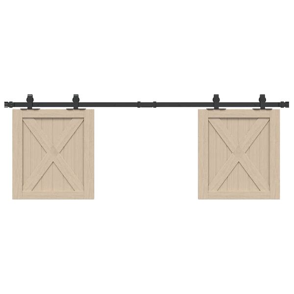 vidaXL Kit de porte d'armoire coulissante 152 cm acier au carbone
