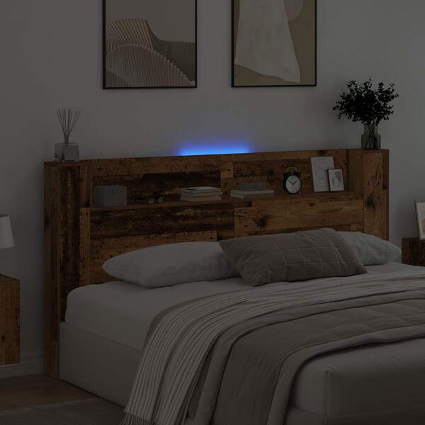 vidaXL T&ecirc;te de lit Bois ancien 200 x 15 x 103,5 cm Bois d'ing&eacute;nierie