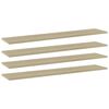 vidaXL Panneaux biblioth&egrave;que 4 pcs Ch&ecirc;ne sonoma 100x20x1,5cm Agglom&eacute;r&eacute;