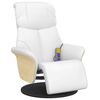 vidaXL Fauteuil inclinable de massage repose-pieds blanc similicuir