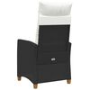 vidaXL Chaise inclinable avec plateau &agrave; th&eacute; 62 x 64 x 112 cm polyrotin