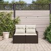 vidaXL Canapé de jardin avec coussin 120 x 62 x 69 cm polyrotin