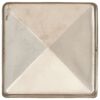 vidaXL Bouchons de poteau de cl&ocirc;ture pyramidaux 6 pcs Inox 101x101 mm