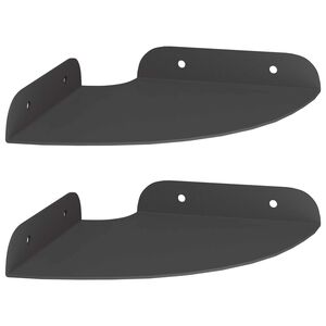 vidaXL &Eacute;tag&egrave;re flottante avec &eacute;tag&egrave;re 2 pcs Noir 15 x 15 x 2 cm