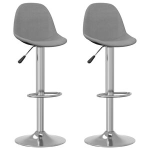 vidaXL Tabourets de bar lot de 2 gris tissu