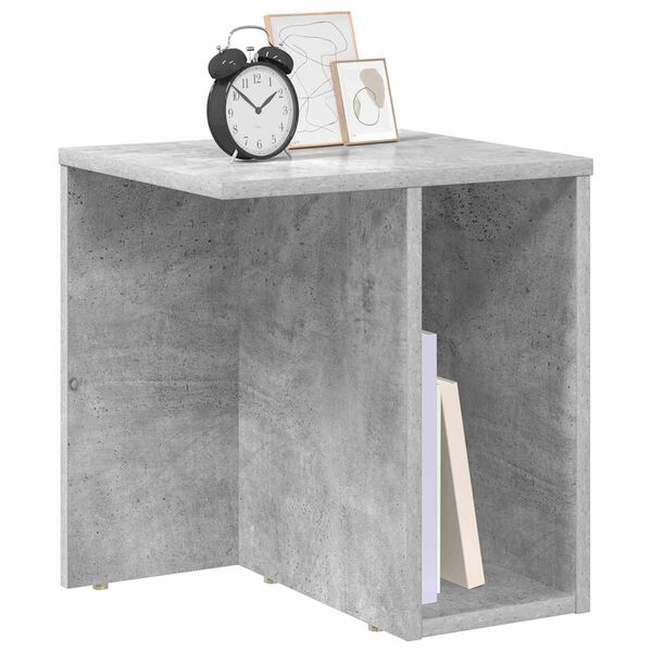 vidaXL Table d'appoint Gris b&eacute;ton 37 x 32 x 40 cm Bois d'ing&eacute;nierie