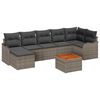 vidaXL Ensemble de canap&eacute; de jardin 8 pc Gris polyrotin