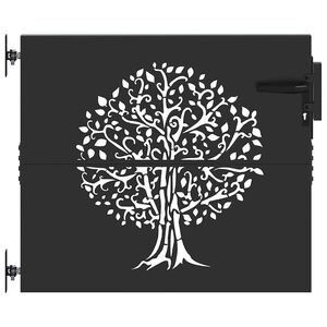 vidaXL Porte de Jardin 85 x 100 cm Noir Verrouillable