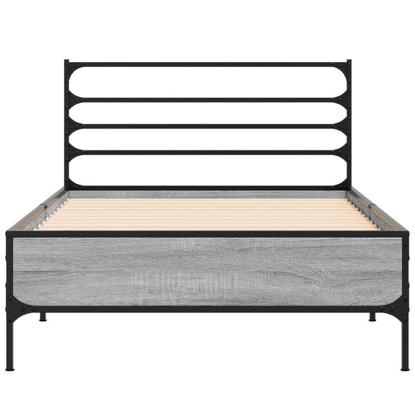 vidaXL Cadre de lit sans matelas sonoma gris 90x200 cm