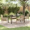 vidaXL Ensemble de salle &agrave; manger pour jardin 5 pcs Beige polyrotin