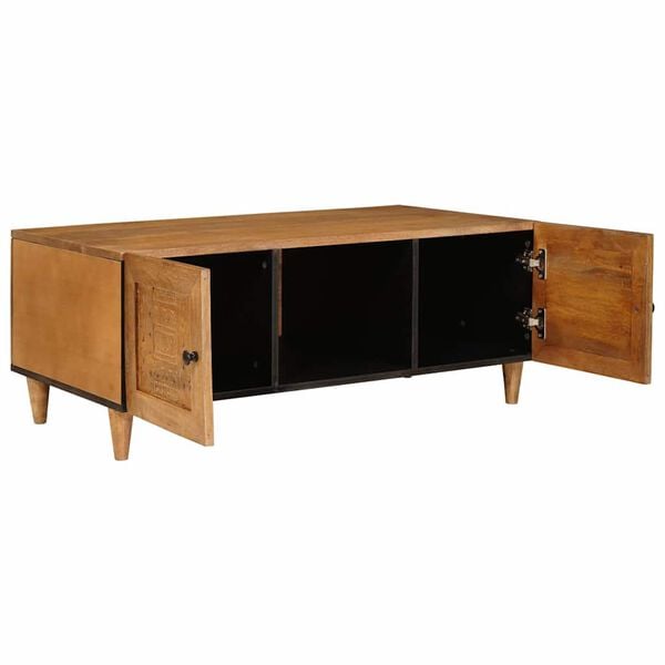 vidaXL Table basse Marron Clair 100 x 54 x 40 cm Bois d'acacia massif