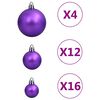 vidaXL Ensemble de boules de No&euml;l 111 pi&egrave;ces violet polystyr&egrave;ne