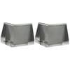 vidaXL Mur de sout&egrave;nement 2 pc 50 x 50 x 40 cm Acier galvanis&eacute; Argent&eacute;