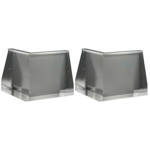 vidaXL Mur de sout&egrave;nement 2 pc 50 x 50 x 40 cm Acier galvanis&eacute; Argent&eacute;