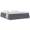 vidaXL Lit avec rangement et matelas Gris fonc&eacute; 200 x 200 cm Velours