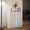 vidaXL Buffet avec LED blanc 77x34x85 cm bois d'ing&eacute;nierie