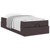 vidaXL Cadre de lit avec matelas avec matelas 2 pcs Tan tissu