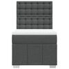 vidaXL Sommier &agrave; lattes de lit avec matelas Gris fonc&eacute; 80x200 cm Tissu