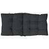 vidaXL Coussins de chaise &agrave; dossier bas lot de 4 noir tissu oxford