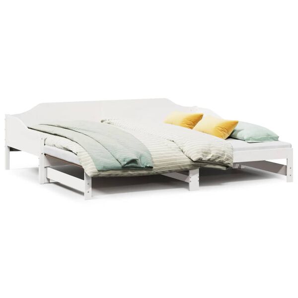 vidaXL Lit de jour et lit gigogne sans matelas 90x190 cm bois massif