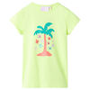 T-shirt pour enfants jaune fluo 116