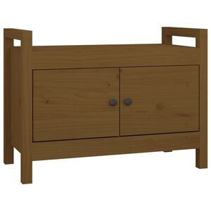 vidaXL Banc d'entr&eacute;e Marron miel 80x40x60 cm Bois de pin massif