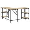 vidaXL Bureau chêne sonoma 139x139x75 cm bois d'ingénierie
