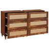 vidaXL Ensemble de buffet 2 pcs Marron 60 x 33,5 x 75 cm
