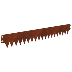 vidaXL Bordure de Pelouse 30 pc 103 x 15 cm Acier Rouill&eacute;