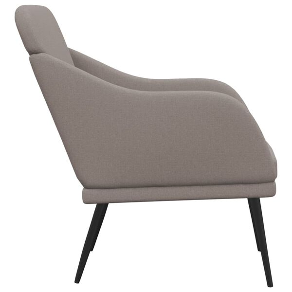 vidaXL Fauteuil Taupe 63x76x80 cm Tissu