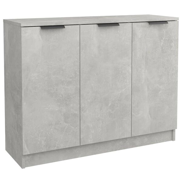 vidaXL Buffet Gris béton 90,5x30x70 cm Bois d'ingénierie