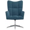 vidaXL Chaise de relaxation Bleu Velours