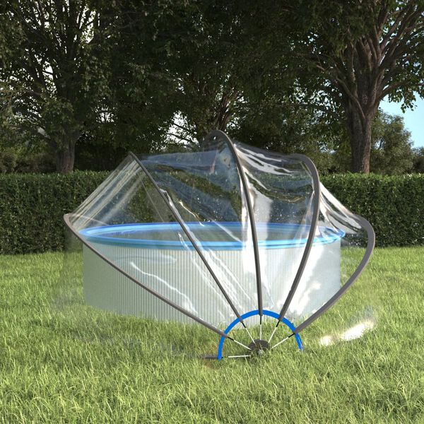 vidaXL D&ocirc;me de piscine rond 376x188 cm PVC